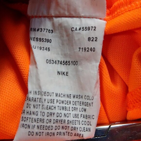 Nike DriFit Orange Athletic Shirt Size Med - Picture 5 of 5